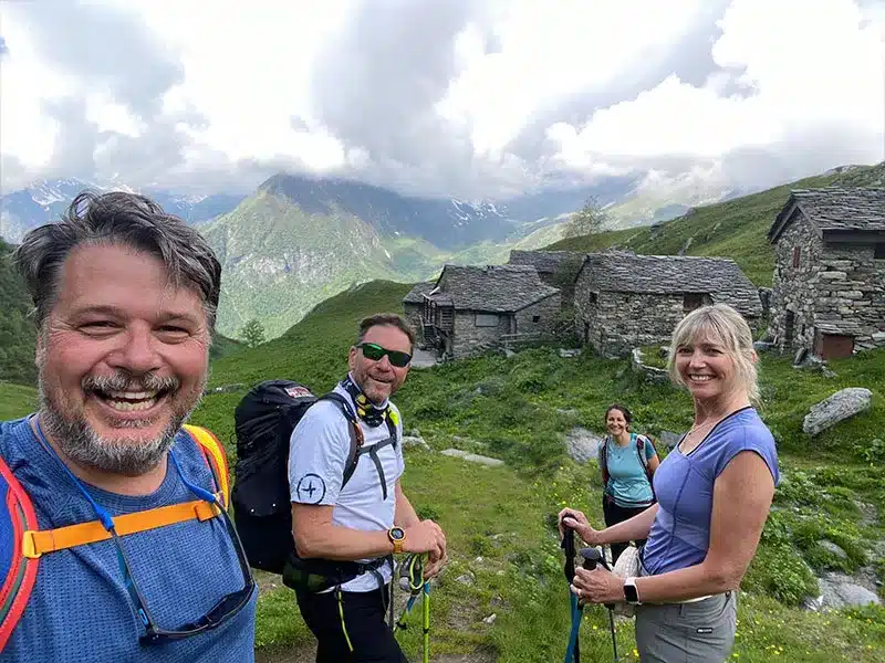 hikers selfie